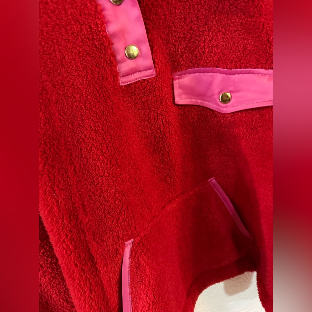 crown & ivy Red and Pink Pullover Fleece with Pink Pants - Picture 4 of 5